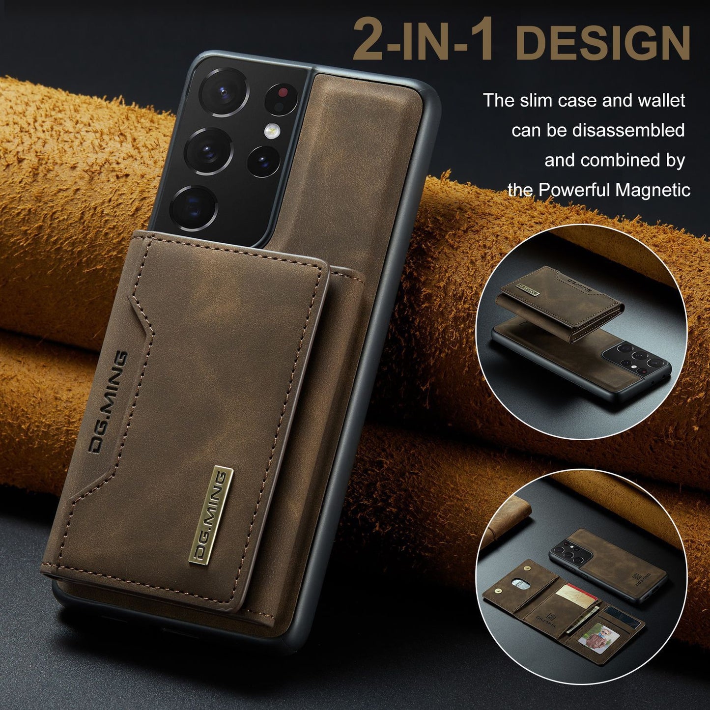 Magnetic Retro Wallet Case for Samsung Galaxy Models