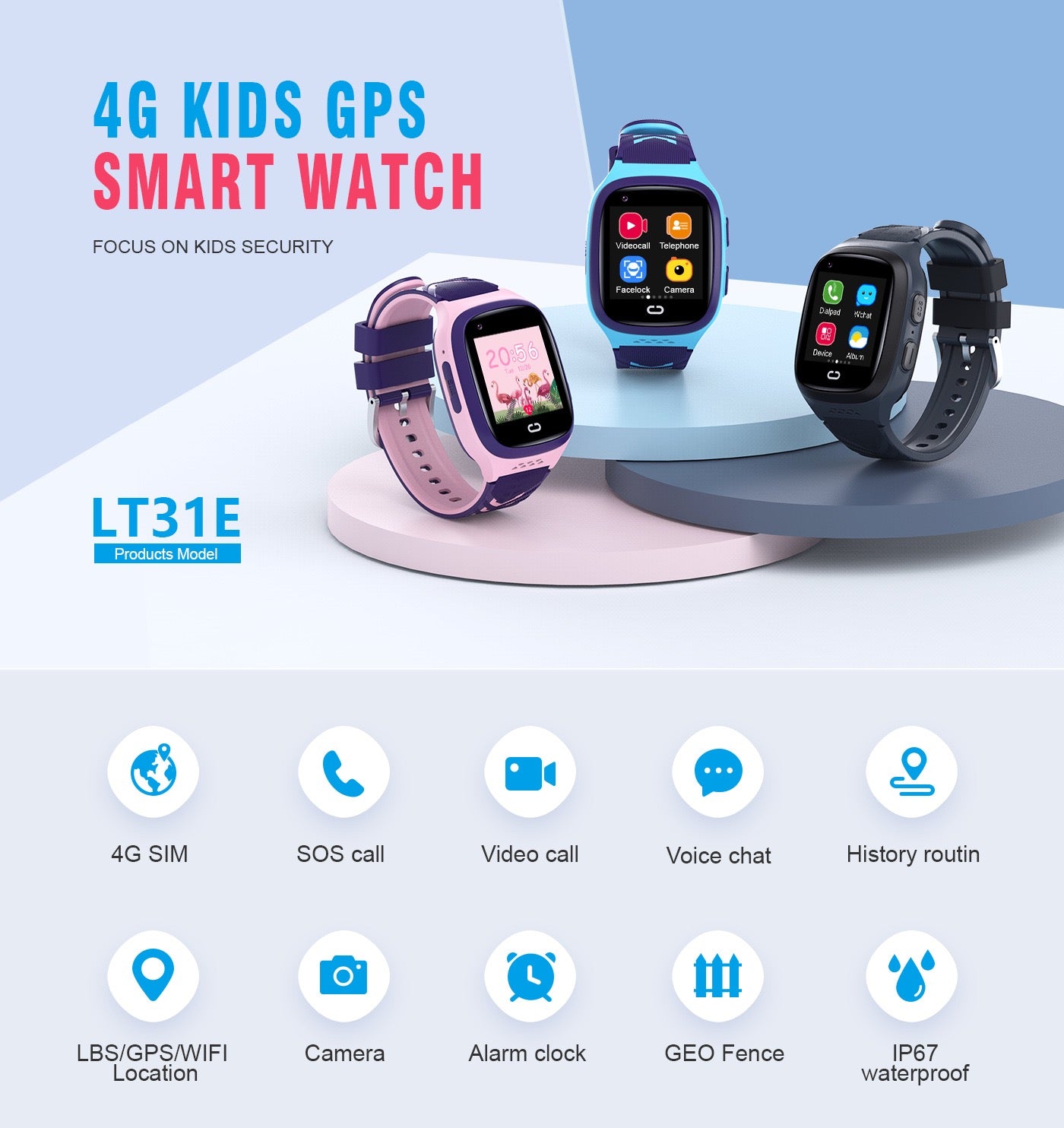 Kids 4G Smartwatch Ultra - Video Calls & GPS